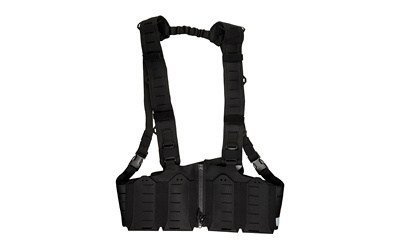 10 Speed Chest Rig, Fits (3) SR-25 Magazines, Cordura Construction, Black MM-TSP-CHESTRIG-SR25-01-BK