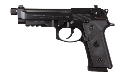 M9A3, Semi-automatic, Double Action/Single Action, Full Size, 9MM, 5" Threaded Barrel, 1/2x28 Threads, Aluminum Frame, Black Finish, 10Rd, 2 Mags, 3-Slot Picatinny Rail, Ambidextrous Safety/Decocker, Tritium Night Sights J92M9A30