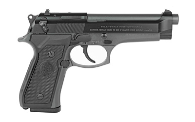 92FS, Semi-automatic, Double Action, Full, 9MM, 4.9", Alloy, Gray, Plastic, 10Rd, 2 Mags, Ambidextrous, 3 Dot JS92F390