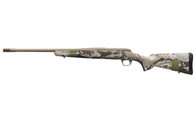 X-Bolt Speed, Bolt Action Rifle, 308 Winchester, 18" Threaded and Flutted Barrel, Radial Muzzle Brake, Cerakote Finish, Smoked Bronze, Synthetic Stock, OVIX Camouflage Finish, 4 Rounds 035559218