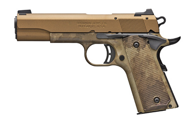 1911-22, Black Label Speed, Semi-automatic, Full Size, 22 LR, 4.25" Barrel, Burnt Bronze Color, Cerakote Finish, Polymer Frame, Right Hand, A-TACS AU Camo Composite Grips, Ambidextrous Thumb Safety, White 3 Dot Sights, 10Rd 051887490