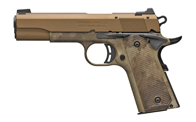 1911-22, Black Label Speed, Semi-automatic, Compact, 22 LR, 3.63" Barrel, Burnt Bronze Color, Cerakote Finish, Polymer Frame, Right Hand, A-TACS AU Camo Composite Grips, Ambidextrous Thumb Safety, White 3 Dot Sights, 10Rd 051888490