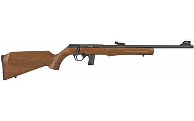 RB22, Semi-automatic Rifle, 22LR, 18" Barrel, Black Finish, Wood Stock, 10Rd, Adjustable Fiber Optic Sights RB22L1811HD5