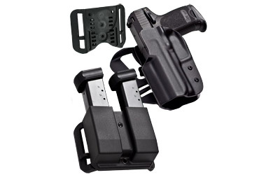 IDPA Competition Shooters Pack, OWB Holster with Adjustable String Ray Loop & Paddle, Revolution Double Magazine Pouch, Fits Glock 17/22/31, Right Hand, Black HOLX0086IDPAPKO0080BLKRH