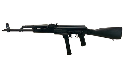 WASR-M, Semi-automatic Rifle, 9MM, 16.25" Barrel, Black, Polymer Grip, Polymer Fixed Stock, Adjustable Sights, Manual Safety, 33 Rounds, 1 Magazine, Threaded Slant Brake RI4312-N