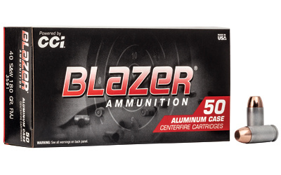 Blazer, 40S&W, 180Gr, Full Metal Jacket, Aluminum Case, 50 Round Box CAL40180