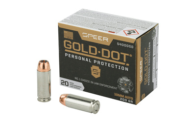 Speer Gold Dot, Personal Protection, 10MM, 200 Grain, Hollow Point, 20 Round Box 54000GD