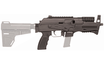 AK9 Pistol, Semi-automatic, 9MM, 6.3" Barrel, Steel Frame, Black Finish, Polymer Pistol Grip, 10Rd, Includes Magazine Adapter for Glock Magazines & Stock Adapter 440.087