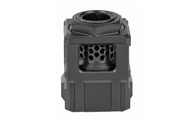 Qube Compensator, Black/Black Finish, 1/2X28 Thread Pitch QUBECOMPBLKBLK
