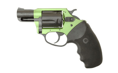 Shamrock, 38 Special, 2" Barrel, Aluminum Frame, Green/Black Finish, Rubber Grips, Fixed Sights, 5Rd, Fired Case 53844