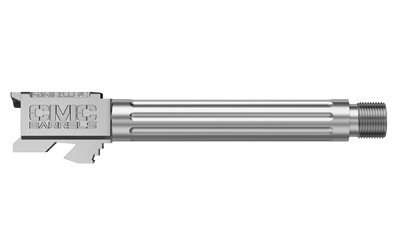 Barrel, 9MM, Stainless Satin Finish, Hexagonal Boron Nitride Bore & Chamber, 416R Steel, Fluted, Threaded 1/2x28, Thread Protector Included, Fits Gen3 & Gen4 Glock 17 75515