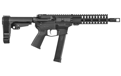 Banshee 200, Semi-automatic Pistol, 10MM, 8" Barrel, 1:16 Twist, Aluminum Frame, Black Finish, 30Rd Glock Magazine, CMMG RipBrace Pistol Brace, CMMG SV Muzzle Brake, Threaded .578-28, CMMG M-LOK RML7 Handguard, Magpul MOE Pistol Grip, Ambi Sling Plate 10