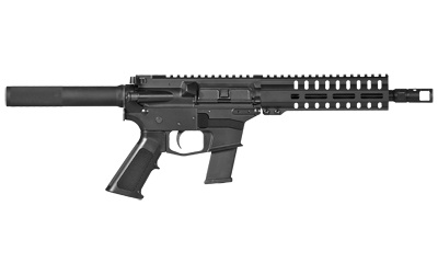 Banshee 100, Semi-automatic Pistol, 45 ACP, 8" Barrel, 1:16 Twist, Aluminum Frame, Black Finish, 13Rd, CMMG Pistol Tube, A2 Flash Hider, Threaded .578-28, CMMG M-LOK RML7 Handguard, A2 Pistol Grip, Ambi Sling Plate 45ABFA2