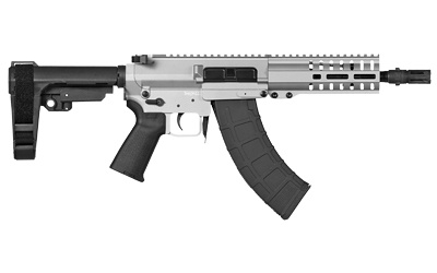 Banshee 300, Semi-automatic Pistol, 762X39, 8" Barrel, 1:10 Twist, Aluminum Frame, Titanium Cerakote Finish, 30Rd, CMMG RipBrace Pistol Brace, Threaded 5/8-24, CMMG M-LOK RML6 Handguard, Magpul MOE Pistol Grip, Ambi Sling Plate 76AE824-TI