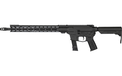 Resolute MK17, Semi-automatic Rifle, 9MM, 16.1" Barrel, Threaded Barrel, 1/2x28", ZEROED SR Brake, Cerakote Finish, Armor Black, 15" Free Float M-LOK Handguard, ZEROED Polymer Grip, CMMG RipStock, Manual Safety, 21 Rounds, 1 Magazine 92AE6FB-AB