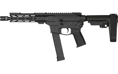 Banshee MKGs, Semi-automatic Pistol, AR, 10MM, 8" Threaded Barrel, 1/2x28, CMMG Zeroed Linear Compensator, Cerakote Finish, Armor Black, M-LOK Handguard, CMMG Zeroed Polymer Grip, Pistol Tube, Manual Safety, 30 Rounds, 1 Magazine, Accepts GLOCK Style Mag