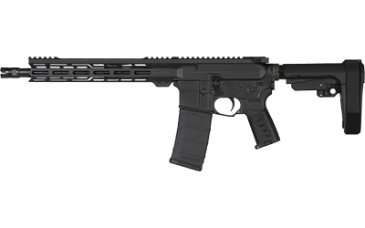 Banshee MK4, Semi-automatic Pistol, AR, 300 Blackout, 12.5" Threaded Barrel, 5/8x24, CMMG Zeroed Linear Compensator, Cerakote Finish, Armor Black, M-LOK Handguard, CMMG Zeroed Polymer Grip, Pistol Tube, Manual Safety, 30 Rounds,  Magazine PE-30A8A6D-AB