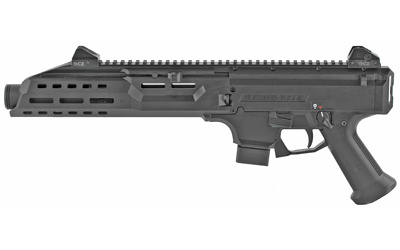 CZ Scorpion EVO 3 S1 With Flash Can 9mm 7.72 Inch Dual Threaded Barrel Adjustable Sights Polymer Frame Black Finish 10 Round