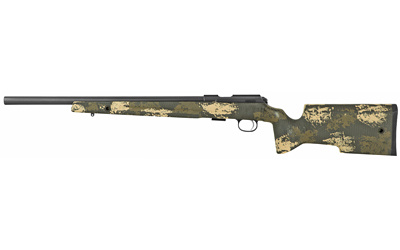 457 Varmint Precision Trainer Camo, Bolt Action, 22LR, 20.5", Black Finish, Manners Composite Stock, 5 Rounds 02358