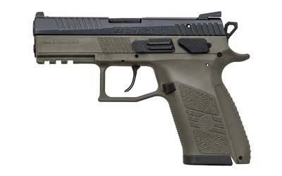 P-07, Double Action/Single Action Compact Pistol, 9MM, 3.75" Barrel, Polymer Frame, OD Finish, Fixed Night Sights, Swappable Safety/Decocker, 10Rd 01077