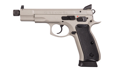 75 Omega, Double Action/Single Action Full Size Pistol, 9MM, 5.2" Barrel, Steel Frame, Urban Grey Finish, Rubber Grips, Fixed Night Sights, Swappable Safety/Decocker, 10Rd 01235