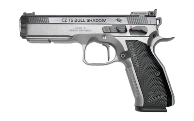 Shadow Bull Accu, Semi-automatic, DA/SA, Full, 9MM, 5" Inch Barrel, Black, Aluminum, Ambidextrous, Manual Safety, Adjustable Rear Sight & Fiber Optic Front, Steel, 16 Rounds, 2 Magazines 91037