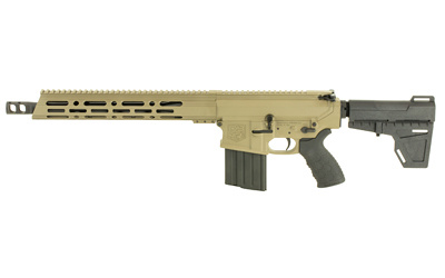 DB10PB13, Semi-automatic Pistol, 308 Win, 13" Stainless Steel Barrel, Aluminum Frame, Flat Dark Earth Finish, 20Rd, 13" M-LOK Rail, Shockwave Blade Stabilizing Brace DB10PFDE13