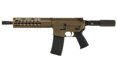 DB15PBB10, Semi-automatic Pistol, 223 Rem/556NATO, 10.5" Barrel, 1:9 Twist, Aluminum Frame, Burnt Bronze Finish, 30Rd, Diamondback Aluminum Modified Four Rail Handguard DBF15PBB10