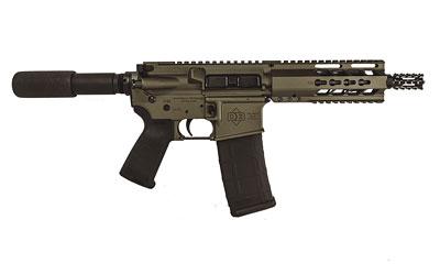 DB15PBB7, Semi-automatic Pistol, 223 Rem/556NATO, 7.5" Barrel, 1:9 Twist, Aluminum Frame, Burnt Bronze Finish, 30Rd, Diamondback Aluminum Modified Four Rail Handguard DBF15PBB7