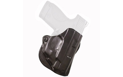 Mini Scabbard Belt Holster, Fits S&W Shield With Crimson Trace, Right Hand, Black Leather 019BAH9Z0