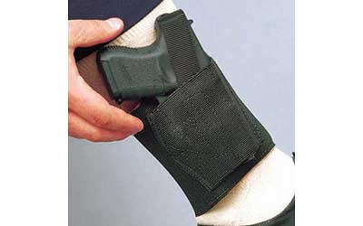 Apache Ankle Holster, Fits Glock 26/27/29/30, Right Hand, Black Leather 062BAE1Z0