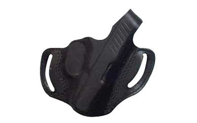 Thumb Break Mini Slide Belt Holster, Fits Springfield XD Compact, Right Hand, Black Leather 085BA88Z0