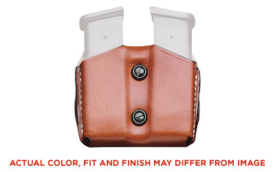 A01, DBL MAG Pouch, Magazine Pouch, Fits Glock 43, Ambidextrous, Black Leather A01BJYYZ0