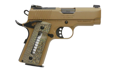 MC1911SC Ultimate, Semi-automatic, 1911 Officer Model, 9mm, 3.4" Barrel, Steel Frame, FDE Finish, G10 Grips With Window, Ambidextrous Safety, Extended Beavertail, Adjustable Rear Sight, 7Rd GIRSANMC1911SC9MMDEULT