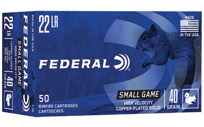GameShok, 22LR, 40 Grain, Copper Round Nose, 50 Round Box 710