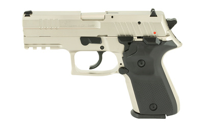 Rex Zero 1CP, Semi-automatic Pistol, DA/SA, 9MM, 3.85" Cold Hammer Forged Barrel, Nickel Plated Finish, 15Rd, Picatinny Rail, Fixed Sights, Ambi Safety and Magazine Release, Loaded Chamber Indicator REXZERO1CP-06