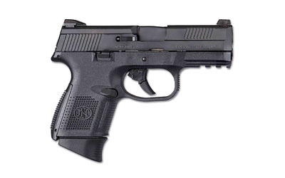 FNS-9 Compact, Double Action Only, Semi-automatic, Compact Pistol, 9MM, 3.6" Barrel, Polymer Frame,Black Finish, Fixed Sights, Non-Manual Safety, 10Rd, 3 Magazines 66774