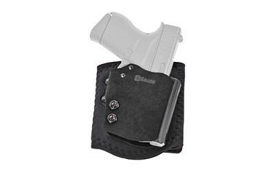 Ankle Guard (Ankle Holster), Right Hand, Fits Glock 42 & Sig P365, Black Leather AGD600B