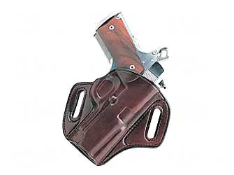 Concealable Belt Holster, Fits J Frame, Right Hand, Black Leather CON158B