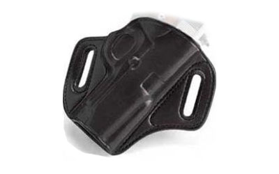 Concealable Belt Holster, Fits Glock 17, Right Hand, Black Leather CON224B