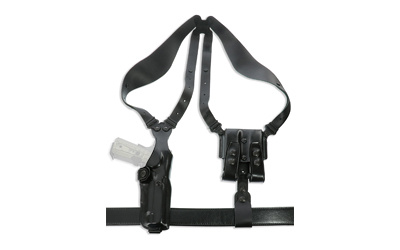 Vertical Shoulder Holster System 3.0, Fits Beretta 92/96, Ambidextrous, Black Leather VHS3-202B