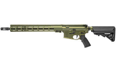 SD556, Semi-automatic, AR, 223 Remington, 556NATO, 16" Barrel, Flash Hider, 40MM Green Anodized Finish, 15" SMR MK16 Handguard with M-LOK, Geissele Pistol Grip, B5 Enhanced SOPMOD Stock, SSA-E X Trigger w/ Lightning Bow, No Magazine 08-318-40G