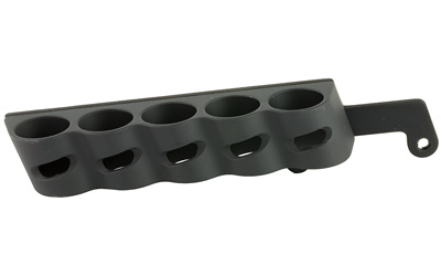 5 Shot Side Saddle, Fits Remington 870 Tac-14, Holds 12 Gauge Ammunition, Angle Facilitates Easy Bottom Loading of the Magazine Tube and Top Loading of the Chamber, Black Finish GGG-2004