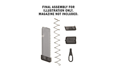 Magazine Extension, Fits Glock Gen 4 (17/17L/18/22/31/34/35/37), Black GHO_M.E.D-LG