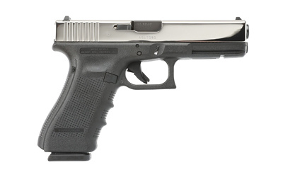 17, GEN 4, TALO Exclusive, Semi-automatic, Striker Fired, Full Size, 9MM, 4.49", Black, Interchangeable, 17 Rounds, 3 Mags, Fixed Sights, Polymer, Stainless PVD, Polished Sides, Satin Top 39474