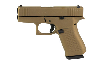 43X, Semi-automatic, Striker Fired, Sub-Compact, 9MM, 3.41", Burnt Bronze, 10 Rounds, 2 Mags, Fixed Sights, Polymer, nPVD UX4350204-BB