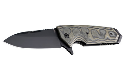 EX-02, Folding Knife, 154CM Stainless Steel / Black, Plain, Folder, Spear Point Blade, Flipper, 3.75", G10 Frame / G-Mascus Green 34218