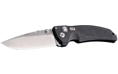 EX-03, Folding Knife, Tumbled, Plain, Folder, Drop Point, 3.5", Polymer Frame / Black 34370