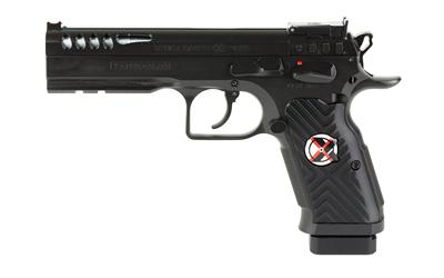 Stock Master Xtreme, Semi-automatic, DA/SA, Steel Frame Pistol, 9MM, 4.75" Barrel, Matte Finish, Black, Walnut Grips, Ambidextrous Safety, Adjustable Sights, 17 Rounds TF-STOCKMX-9