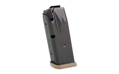 MC9 Magazine, 9MM, 10 Rounds, Fits Canik MC9, Matte Finish, Black, Includes Flat Dark Earth Finger Extension and Flush Baseplate MA2279D